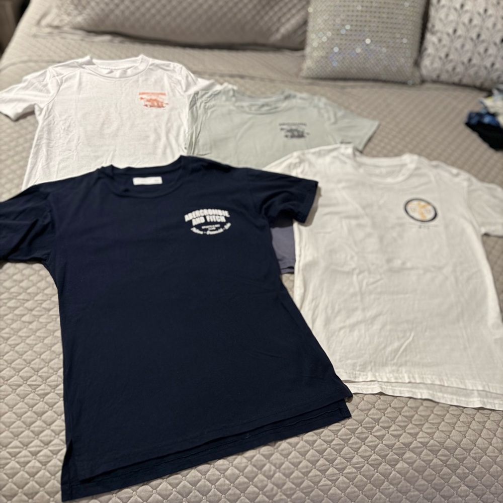 Abercrombie & Fitch T-Shirt Set - Navy, White, Gray